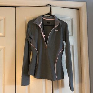 grey quarter zip